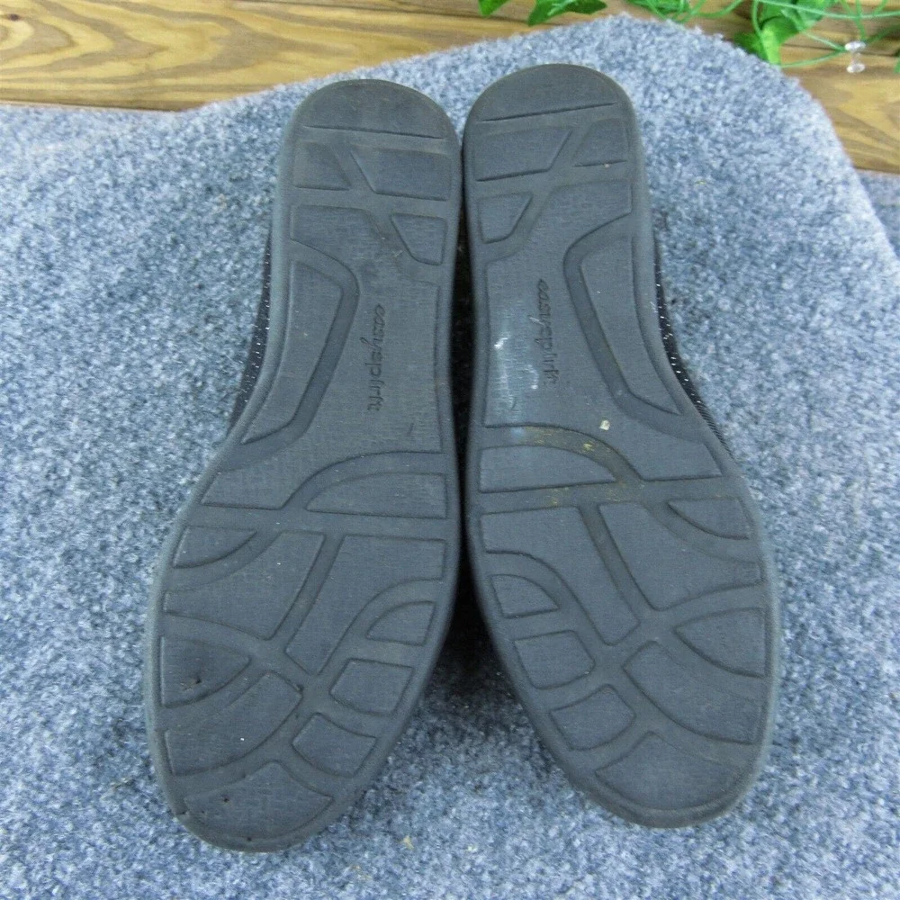 Easy Spirit Kaleo Women Loafer Shoes Black‎ Fabric Slip On Size 7 Medium